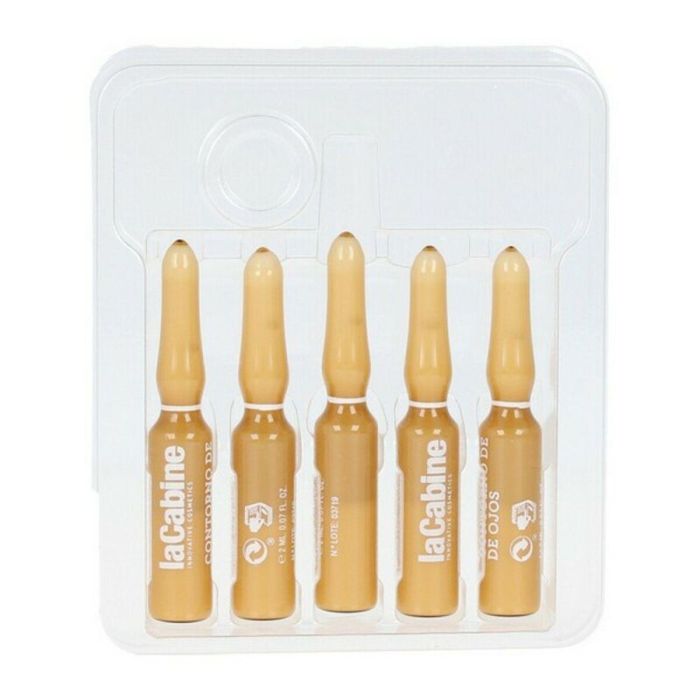 La Cabine Ampollas Contorno de Ojos Antiedad, Anti Ojeras y Bolsas con Ácido Hialurónico, Cafeína y CoQ10 - Pack 10x2ml