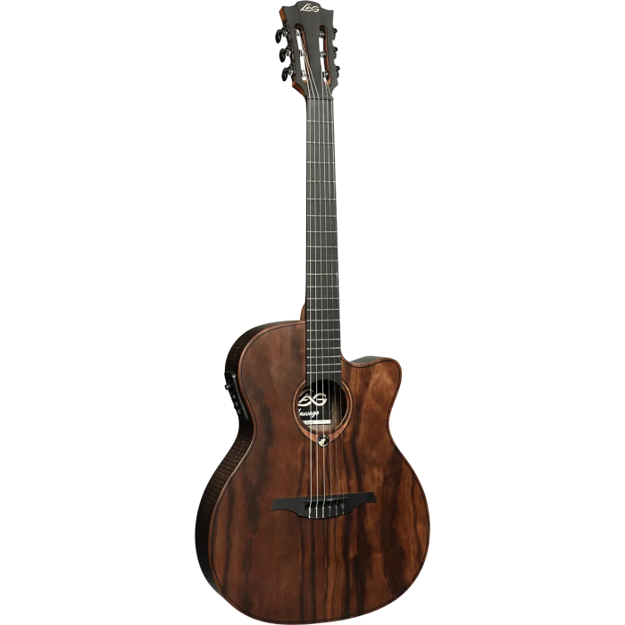 LAG Guitarra Acústica Nylon Auditorium Slim Cutway A/E Natural Satinado Brankowood/Eucalipto Electroacústica Stage-LAG 2 LAG Guitarra Acústica Nylon Auditorium Slim Cutway A/E Natural Satinado Brankowood/Eucalipto Electroacústica Stage-LAG 2
