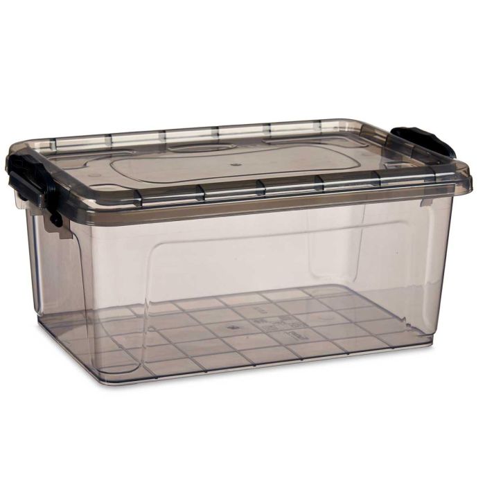Caja Plastico Ordenacion Antracita 8,5L Kipit 24X16CM (12 Unidades) 1 Caja Plastico Ordenacion Antracita 8,5L Kipit 24X16CM (12 Unidades) 1