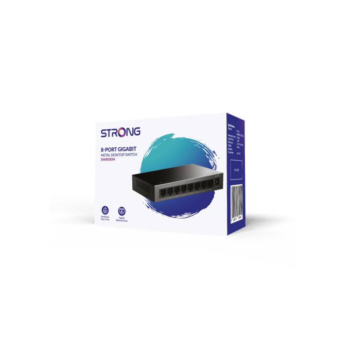 Strong SW8000M Switch Gigabit Ethernet 8 Puertos (10/100/1000) Negro 5
