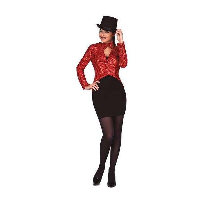 Disfraz chaqué show woman rojo talla m-l Disfraz chaqué show woman rojo talla m-l