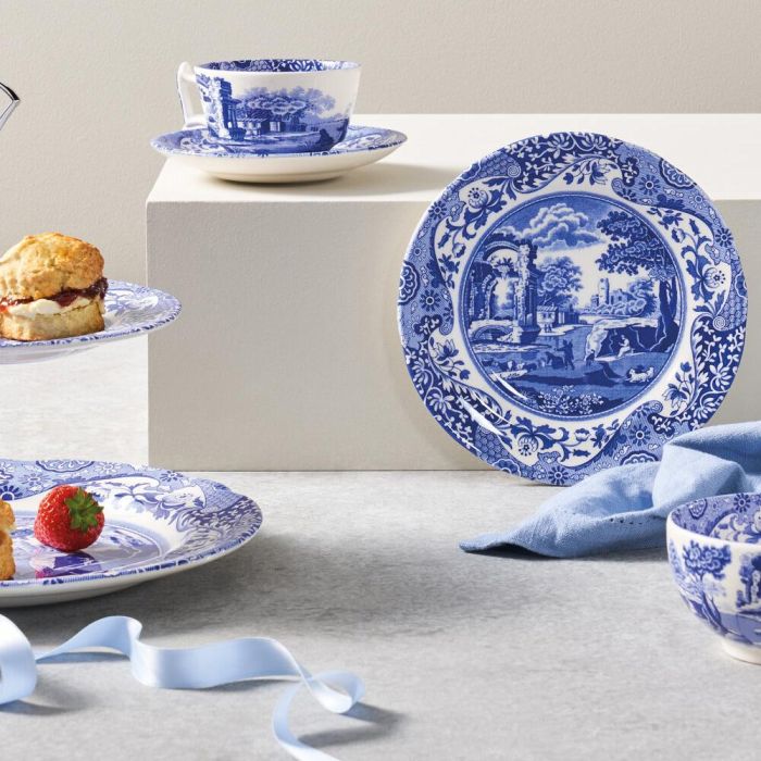Spode Plato Pastas Blue Italian Diámetro 19 cm (4 Unidades) 1