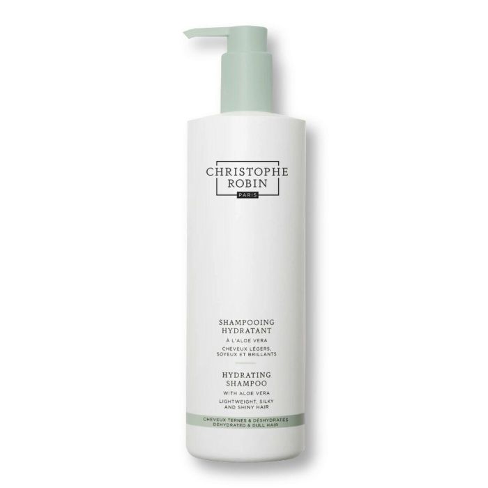 Christophe Robin Champú Hidratante y Revitalizante de Uso Diario con Aloe Vera para Cabello Seco, Opaco y Deshidratado 500 mL