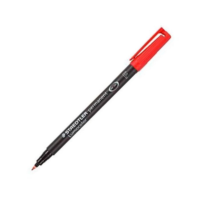 Staedtler 318-2 F Rotulador Permanente Lumocolor Rojo Fino (10 Unidades) (10 Unidades)