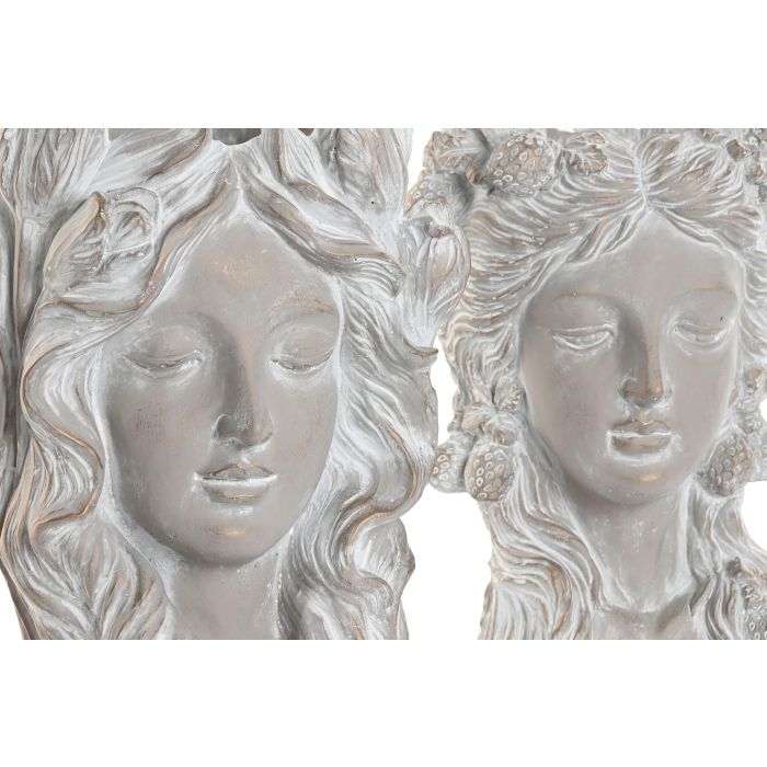Macetero Shabby DKD Home Decor Gris 18 x 28 x 21 cm (2 Unidades) 1 Macetero Shabby DKD Home Decor Gris 18 x 28 x 21 cm (2 Unidades) 1