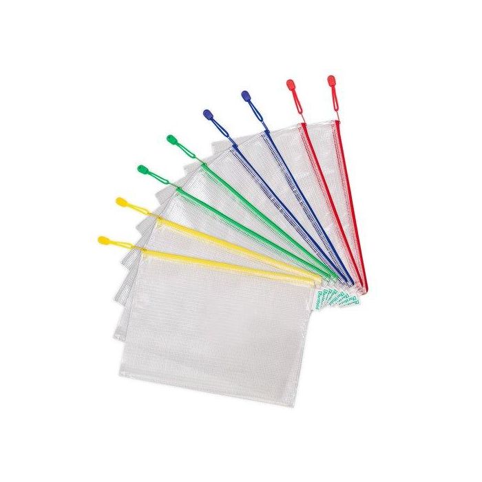 Dosier Sobre Tarifold Cremallera Pvc A4 Colores Surtidos Pack De 8