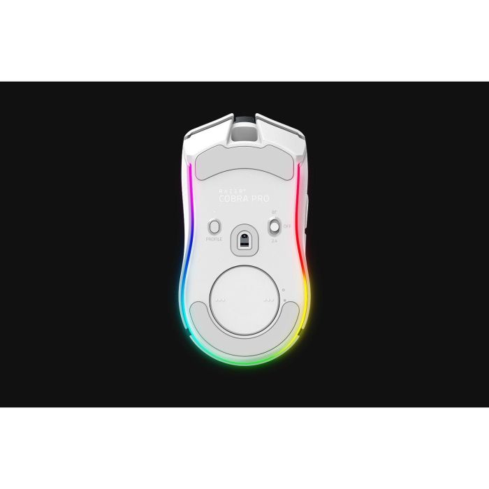 Razer Ratón Cobra Pro Blanco RZ01-04660200-R3G1 - Diseño Liviano, Sensor Óptico 30K, Chroma RGB, HyperSpeed Wireless 3