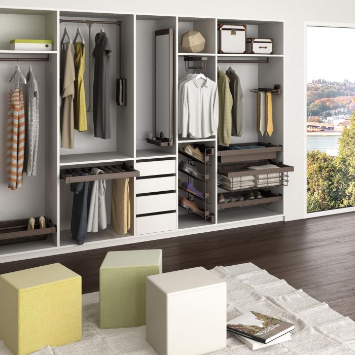 Emuca Colgador extraíble para armario Moka, Plástico y Aluminio, Pintado moka 5 Emuca Colgador extraíble para armario Moka, Plástico y Aluminio, Pintado moka 5