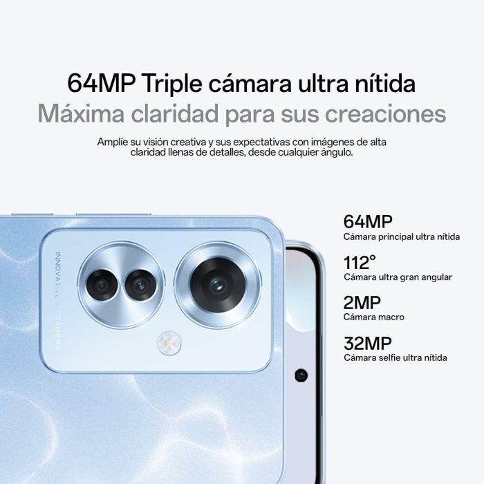 Smartphone Oppo RENO 11F 6,7" 8 GB RAM 256 GB Azul 5000 mAh 6 Smartphone Oppo RENO 11F 6,7" 8 GB RAM 256 GB Azul 5000 mAh 6