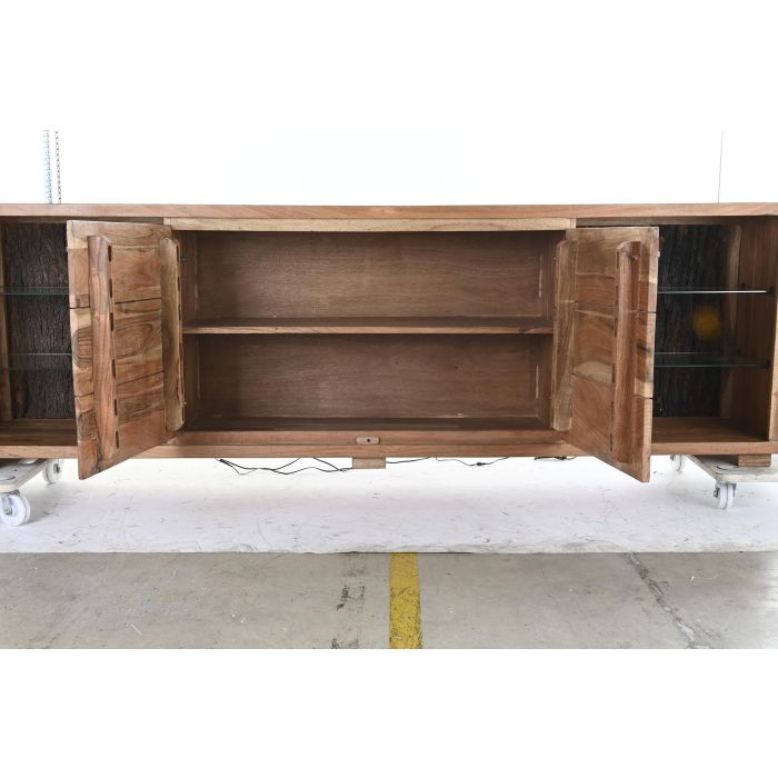 Mueble Tv Colonial DKD Home Decor Marron 40 x 63 x 200 cm 3 Mueble Tv Colonial DKD Home Decor Marron 40 x 63 x 200 cm 3