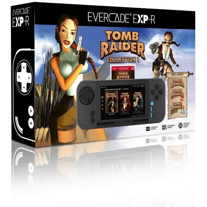 Paquete de consola de retrogaming: Evercade EXP-R Tomb Raider 1-2-3 Paquete de consola de retrogaming: Evercade EXP-R Tomb Raider 1-2-3
