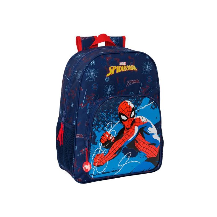 Mochila Escolar Spider-Man Neon Azul marino 33 x 42 x 14 cm