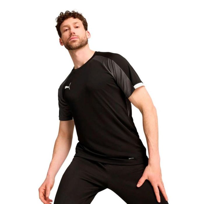 Camiseta de Fútbol de Manga Corta Hombre Puma Individual liga Negro S 2