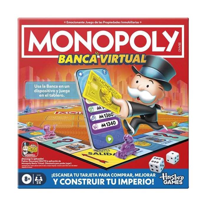 HASBRO Monopoly App Banking - Juego de Mesa Electrónico con Banca Digital sin Efectivo, Edición en Español para +8 Años