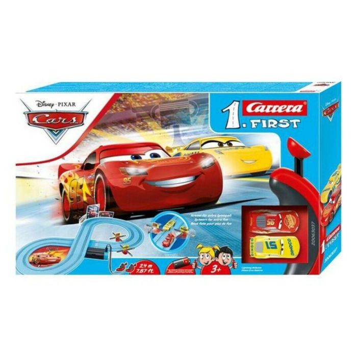 Pista carrera disney pixar cars race of friends, incluye 2 coches (rayo y cruz) 2,4 metros 2 Pista carrera disney pixar cars race of friends, incluye 2 coches (rayo y cruz) 2,4 metros 2