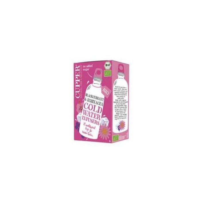 CUPPER Infusión Fría Grosella Negra y Echinacea, Bebida Refrescante con Hierbas Ecológicas, 10 Bolsitas