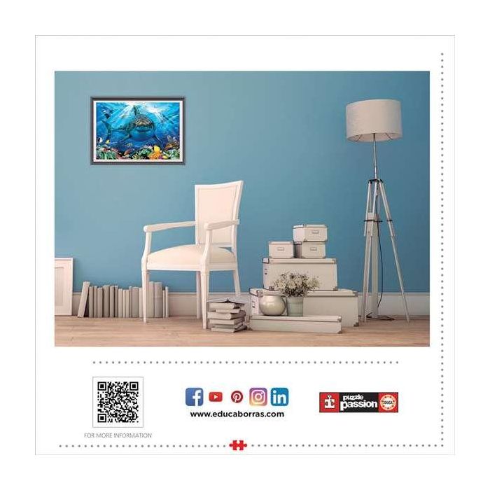 Puzzle 500 piezas gran tiburón blanco 12 Puzzle 500 piezas gran tiburón blanco 12