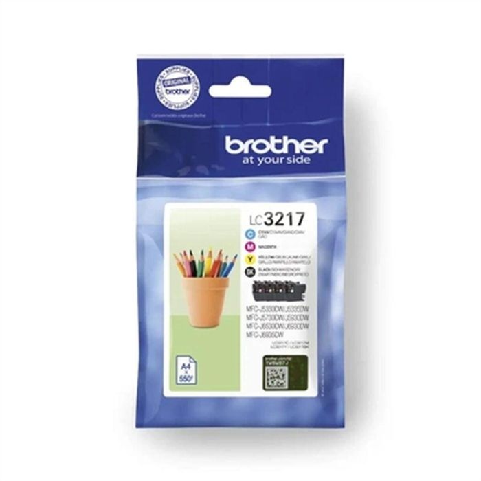 BROTHER Pack de 4 cartuchos de tinta negro, cian, magenta y amarillo LC3217VAL para MFCJ5330, MFCJ65 0 BROTHER Pack de 4 cartuchos de tinta negro, cian, magenta y amarillo LC3217VAL para MFCJ5330, MFCJ65 0