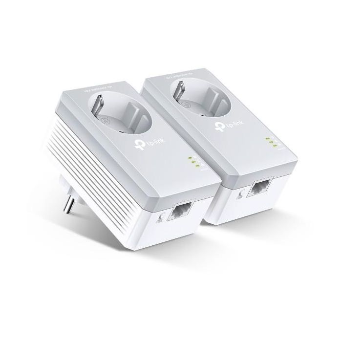 TP-Link TL-PA4010P KIT Adaptador Powerline 600Mbps con Enchufe Incorporado para Extender Red, Pack de 2, Alcance 300m 0 TP-Link TL-PA4010P KIT Adaptador Powerline 600Mbps con Enchufe Incorporado para Extender Red, Pack de 2, Alcance 300m 0