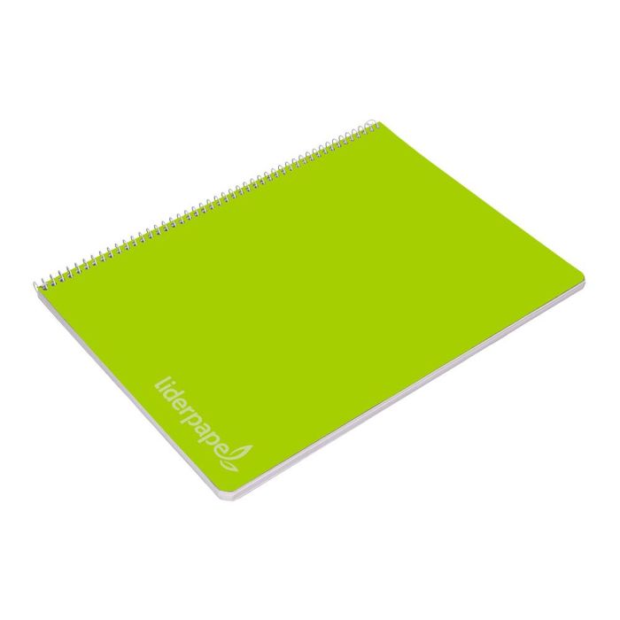 Cuaderno Espiral Liderpapel Folio Witty Tapa Dura 80H 75 gr Cuadro 4 mm Con Margen Color Verde 5 unidades 5