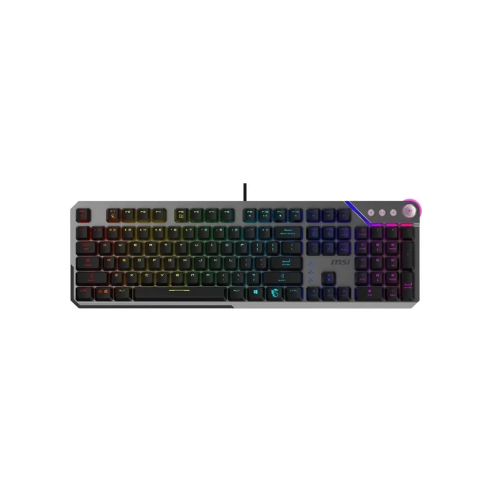 MSI S11-04ES243-CLA Teclado Gaming Mecánico Strike 600 Silent Español USB, Diseño Completo, Rendimiento, Negro/Gris