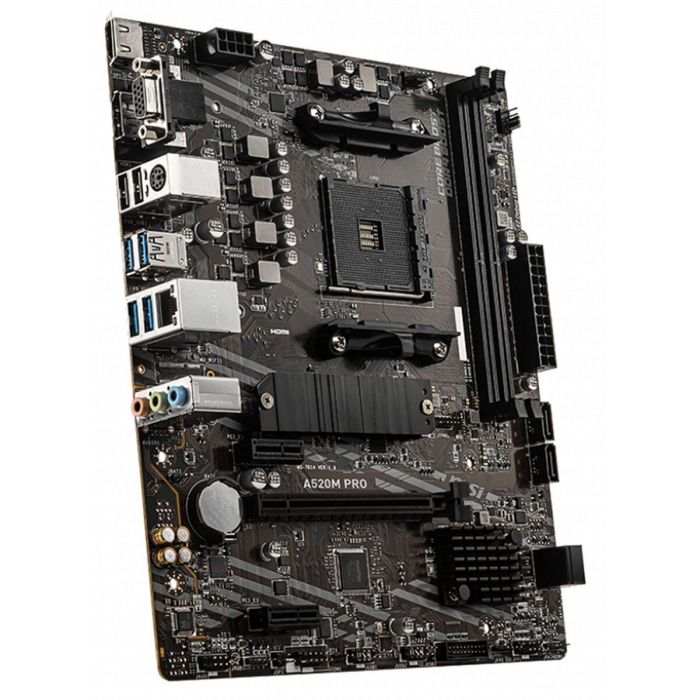MSI A520M PRO Placa Base micro ATX para AMD Zócalo AM4 Ryzen 3000 con Chipset A520, DDR4, M.2 y Gigabit Ethernet 26
