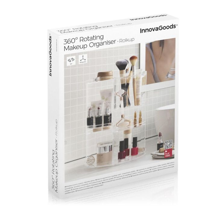 Organizador de Maquillaje Giratorio Rolkup InnovaGoods 1 Organizador de Maquillaje Giratorio Rolkup InnovaGoods 1