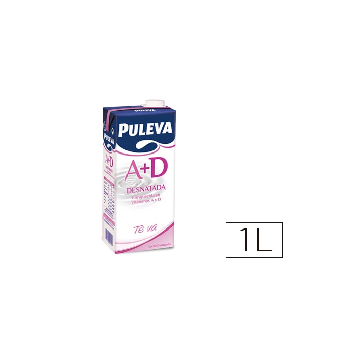 Puleva Leche Desnatada Brik de 1 Litro Puleva Leche Desnatada Brik de 1 Litro