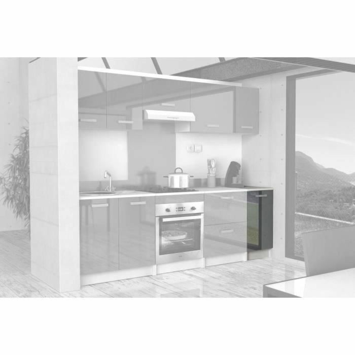 START Mueble bajo de cocina L 40 cm - Gris brillante 2