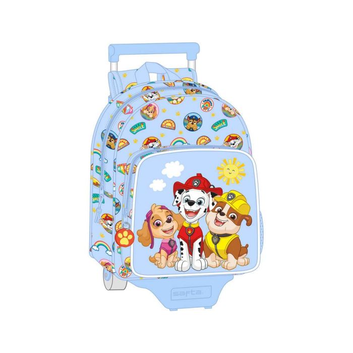 Mochila Escolar con Ruedas The Paw Patrol Sunshine Azul 26 x 34 x 11 cm