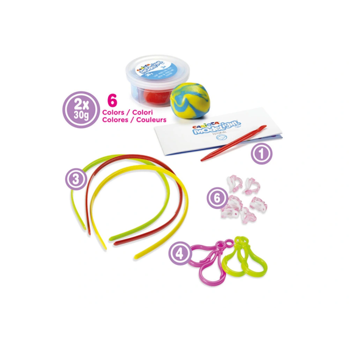 Carioca Pasta de modelar Modelight Bijoux Súper Ligera Pendientes y Turbantes 2x30gr 1