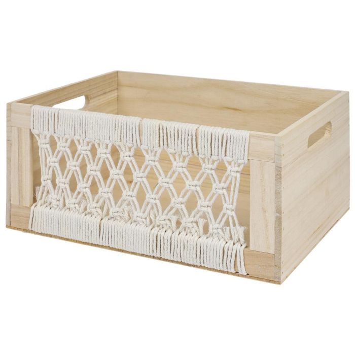 Juego De 3 Cajas Madera Boho Home Deco Factory 3