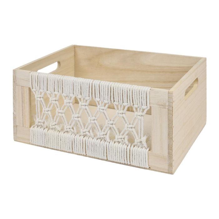 Juego De 3 Cajas Madera Boho Home Deco Factory 4