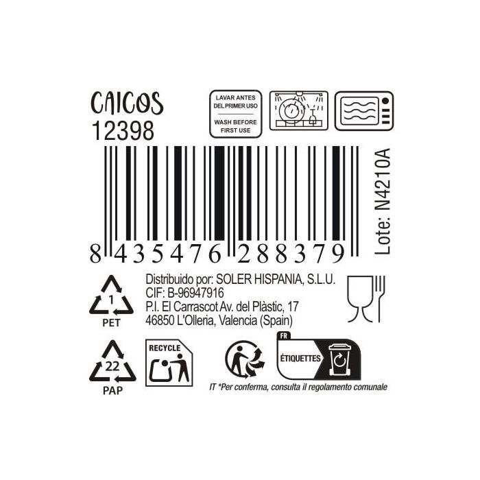 Mug Recta Caicos 300 cc - Inde (24 Unidades) 10 Mug Recta Caicos 300 cc - Inde (24 Unidades) 10