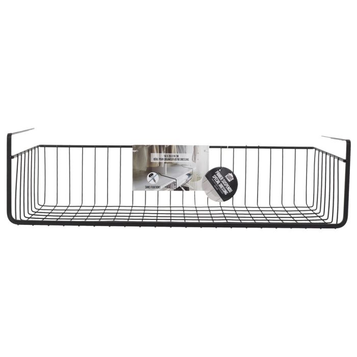 Cesta colgante de metal negro 1