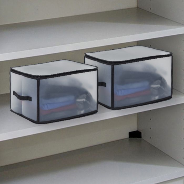 Caja de almacenamiento transparente 40x30x25cm 1