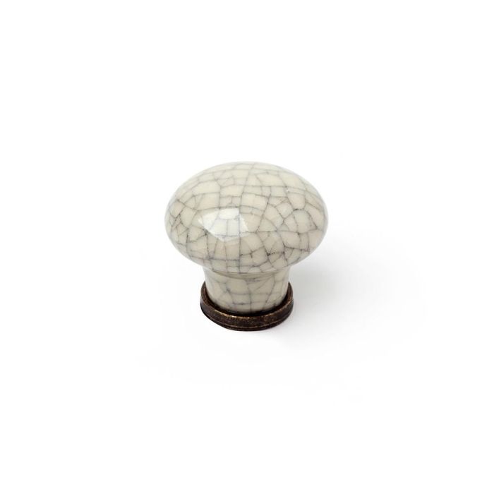Rei Pomos redondos para mueble porcelana craquelé mod. 818 Ø30mm, pack de 2 Rei Pomos redondos para mueble porcelana craquelé mod. 818 Ø30mm, pack de 2