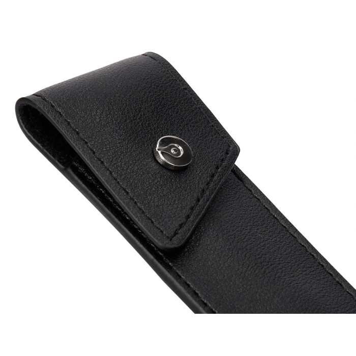 Belius Turbo Roller y estuche aluminio textura punteada negro plateado tinta negro caja de diseño 6