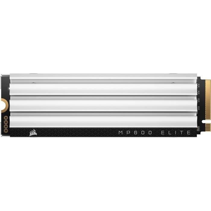 Corsair COR0840006677635 Unidad de Estado Sólido Interna MP600 ELITE 1TB NVMe PCIe Gen4 x4 M.2 para PS5 con Disipador LP Blanco 2