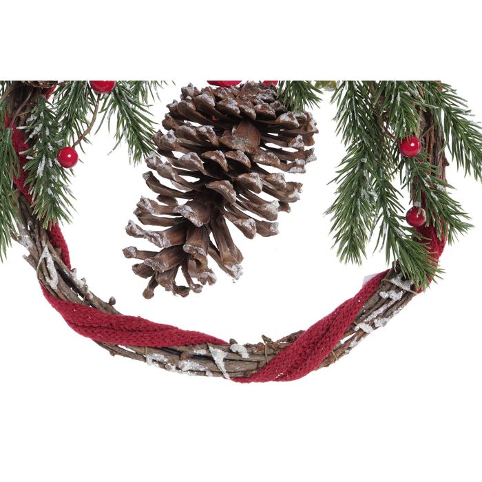 Decoracion Colgante Navidad Alpina DKD Home Decor Marron Rojo 8 x 23 x 30 cm (6 Unidades) 1