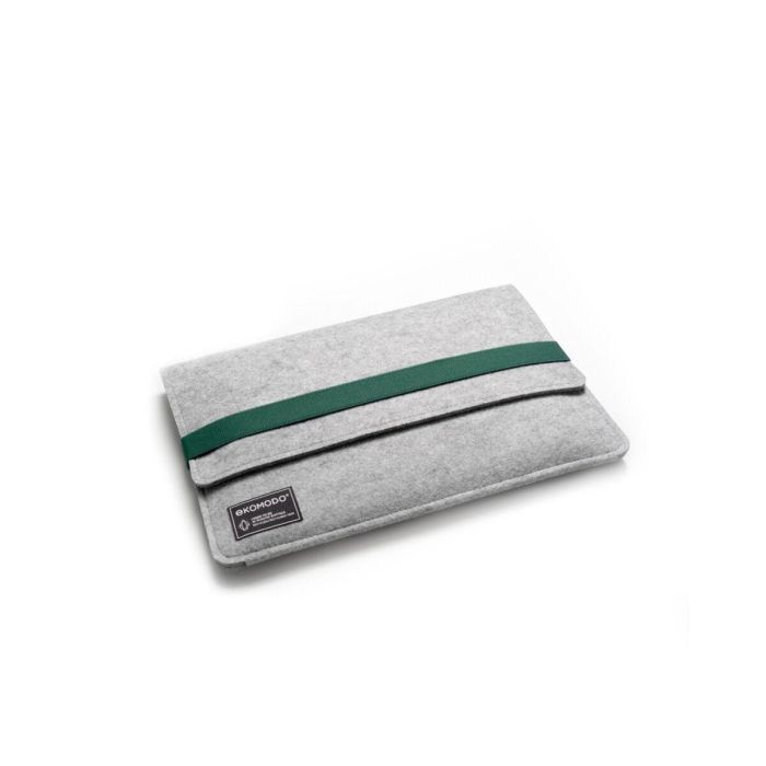 EKOMODO HR-004 Funda para Portátil y Tablet HAZI 33 cm (13") Ecológica Sostenible Diseño Minimalista Verde y Gris 2