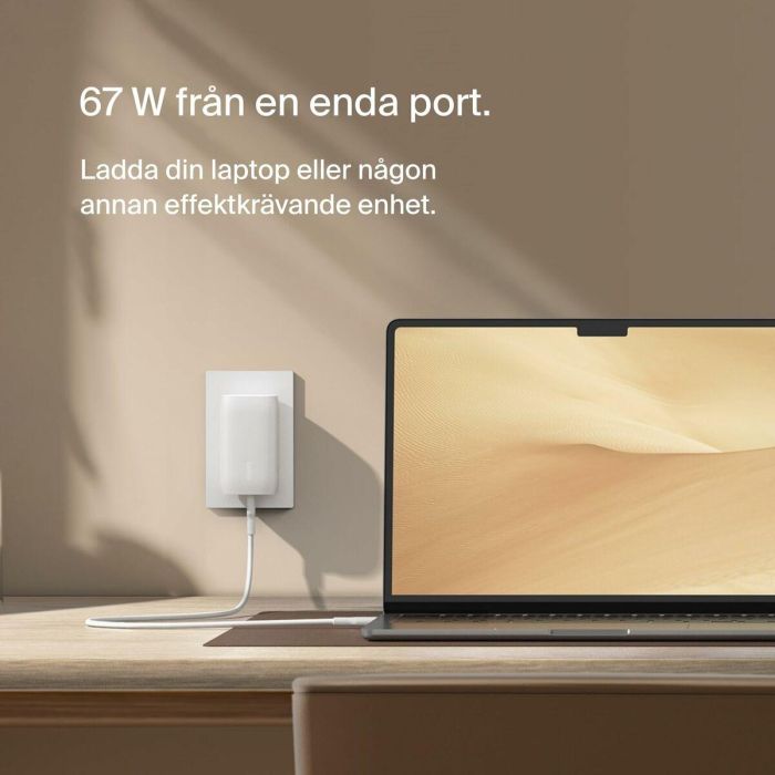 Belkin WCC002VFWH - Cargador 67W con 3 puertos USB-C, Carga Rápida para Portátil, Smartphone, Tableta, Interior, Blanco 6 Belkin WCC002VFWH - Cargador 67W con 3 puertos USB-C, Carga Rápida para Portátil, Smartphone, Tableta, Interior, Blanco 6