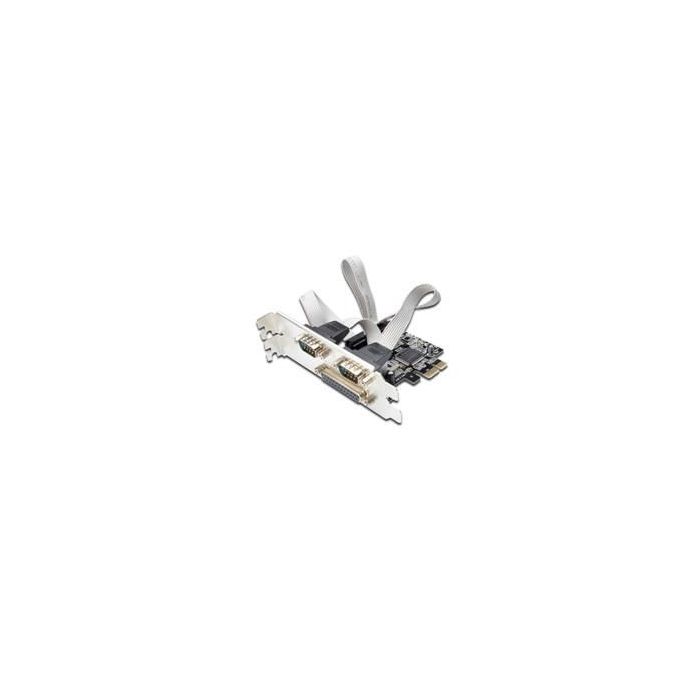 Ewent Tarjeta Combo Serie y Paralelo EW1158 - 2 Puertos Serie y 1 Paralelo, Compatible con Módem, Impresora, Escáner