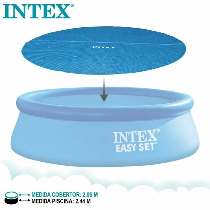 Intex Cobertor Solar para Piscina Easy Set Redonda, Diámetro 244 cm, Material PVC 4