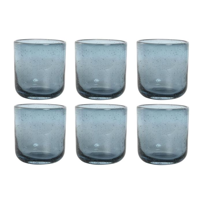 Vaso Basicos DKD Home Decor Azul 8.3 x 9.3 x 8.3 cm Set de 6