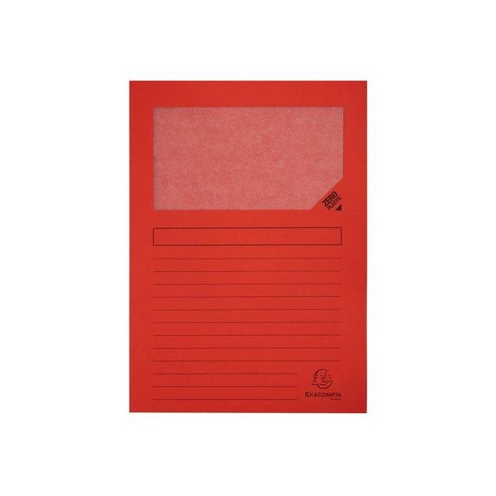 Subcarpeta Exacompta Forever Ventana 120G A4 Rojo Claro Paquete De 25