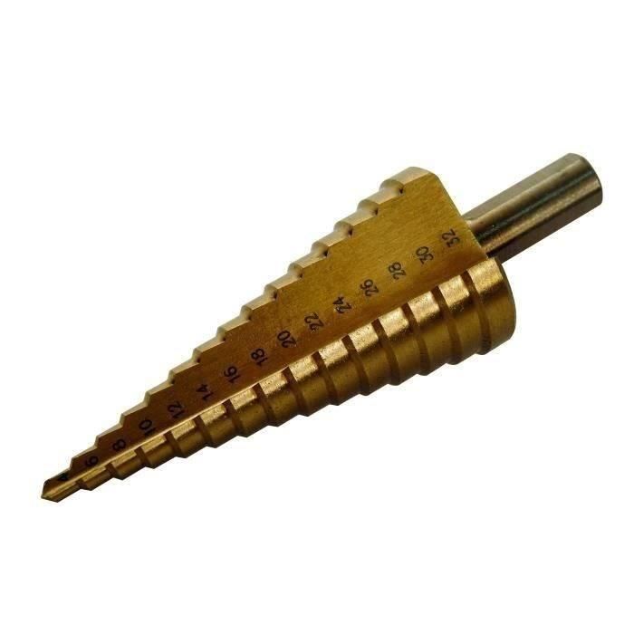 Fartools Broca Cónica de Precisión Ø4 a 32 mm | Para Taladro y Perforación Exacta de Agujeros con el Diámetro Deseado 0 Fartools Broca Cónica de Precisión Ø4 a 32 mm | Para Taladro y Perforación Exacta de Agujeros con el Diámetro Deseado 0