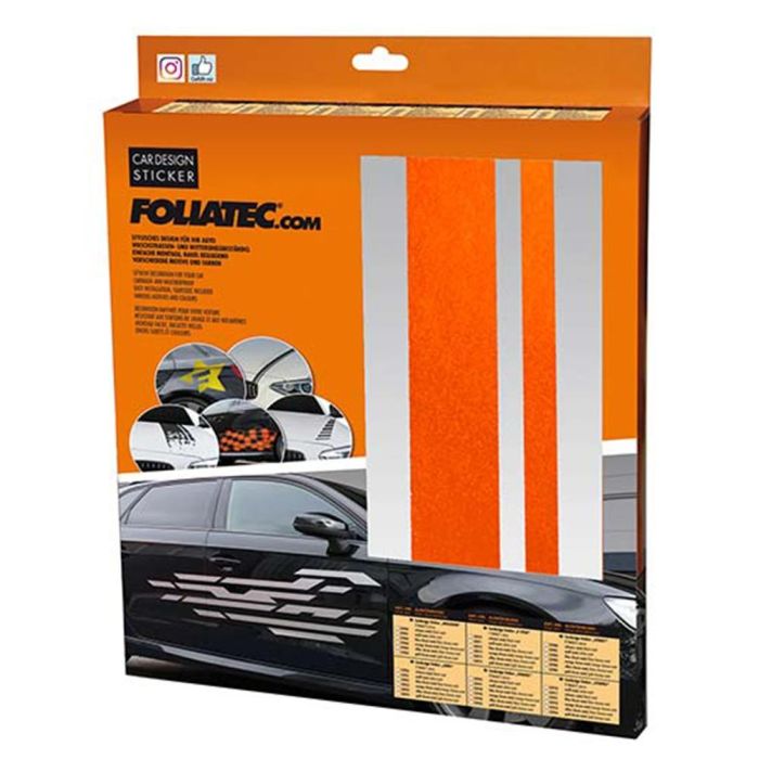 Foliatec FO33933 Pegatina para Coche Diseño Líneas Naranja 5,8 x 360 cm 0 Foliatec FO33933 Pegatina para Coche Diseño Líneas Naranja 5,8 x 360 cm 0