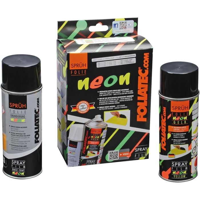 Foliatec FO2024 Goma Líquida Neón Set 2 Piezas Rojo 1 x 400 mL + Base Coat 1 x 400 mL 1 Foliatec FO2024 Goma Líquida Neón Set 2 Piezas Rojo 1 x 400 mL + Base Coat 1 x 400 mL 1