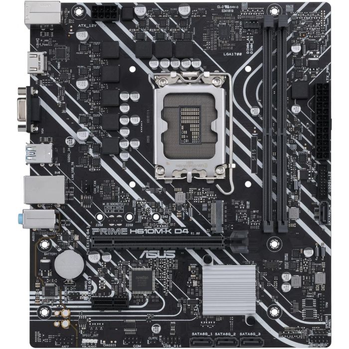 ASUS PRIME H610M-K D4 Placa Base micro ATX Intel H610 LGA 1700, DDR4-SDRAM, M.2, SATA, Gigabit Ethernet 1